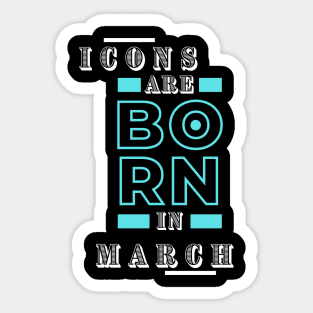 Icons in March Sticker